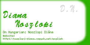 diana noszlopi business card
